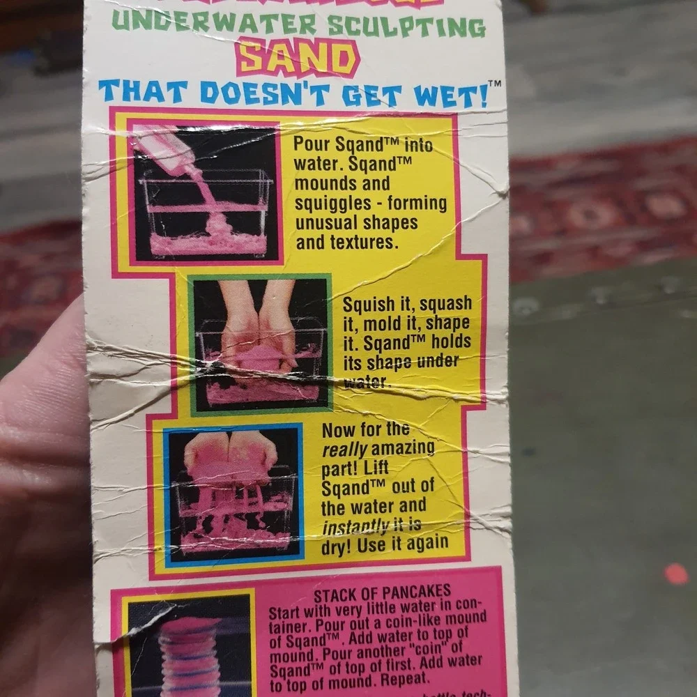 RARE Vintage 1990s Roseart Pink SQAND Underwater Sculpting Sand, Sealed Bottle